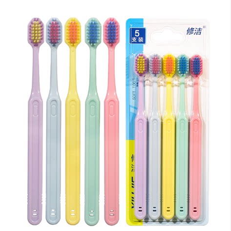 柔密软毛不伤齿！修洁成人牙刷组合