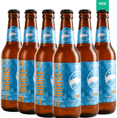 【临期】39.9元包邮！百威英博 鹅岛 嘎嘎鹅精酿啤酒 355ml*6瓶
