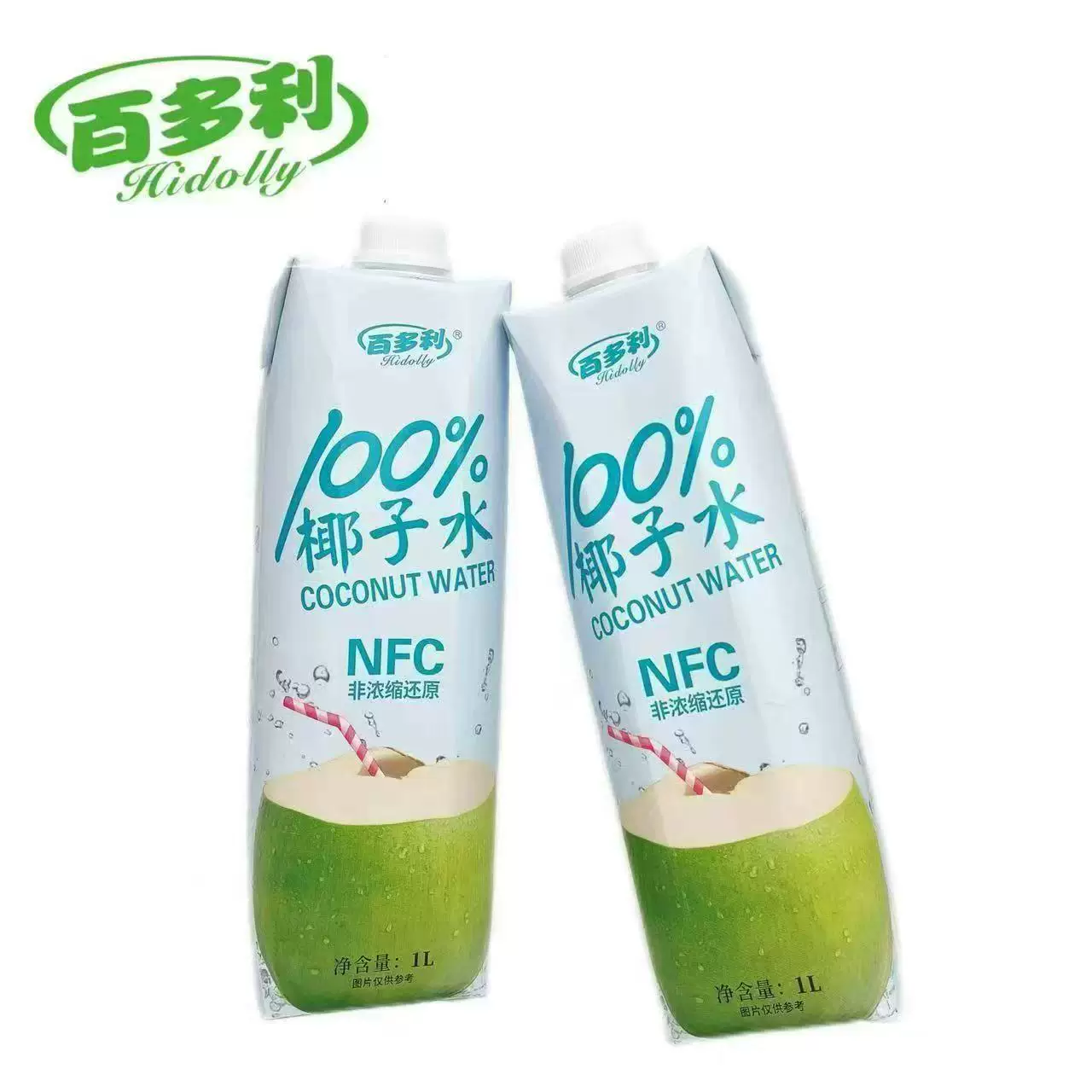 百多利椰子水nfc鲜榨纯椰1L*2瓶100%果汁椰汁饮料零添官方旗舰店