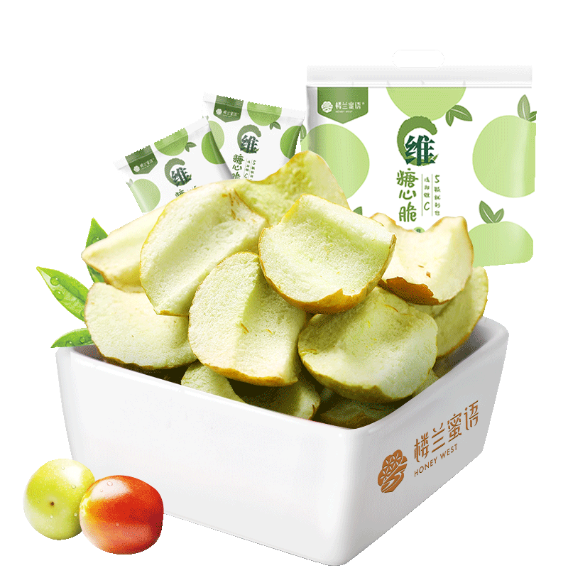楼兰蜜语每日维C糖心脆冻干冬枣脆片