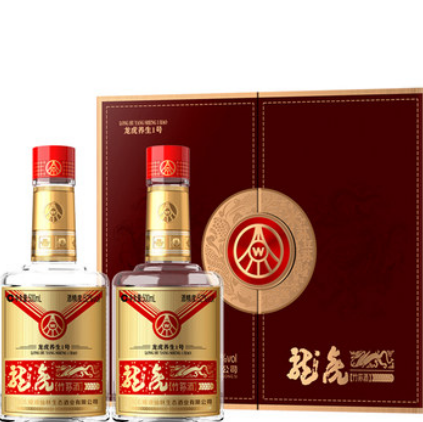【好价】112.55元包邮！五粮液龙虎对开礼盒52度浓香型白酒500ml*2