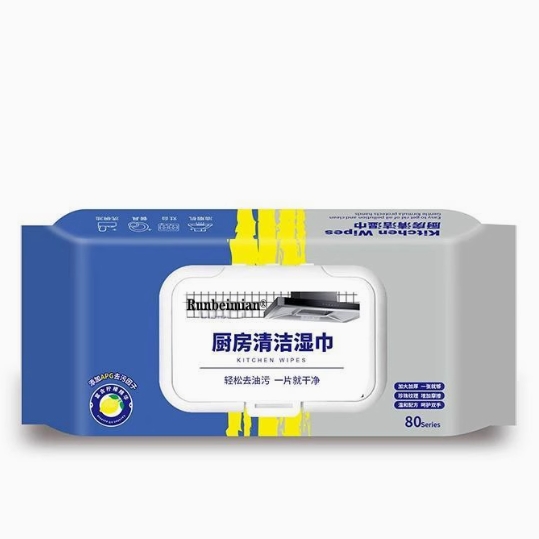 1.5元包邮！厨房去油湿巾80抽