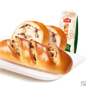 13.9元/件！沃隆 坚果大列巴吐司面包400g