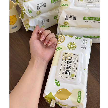 18.9元包邮！巨无霸厨房湿巾6包 单包56抽