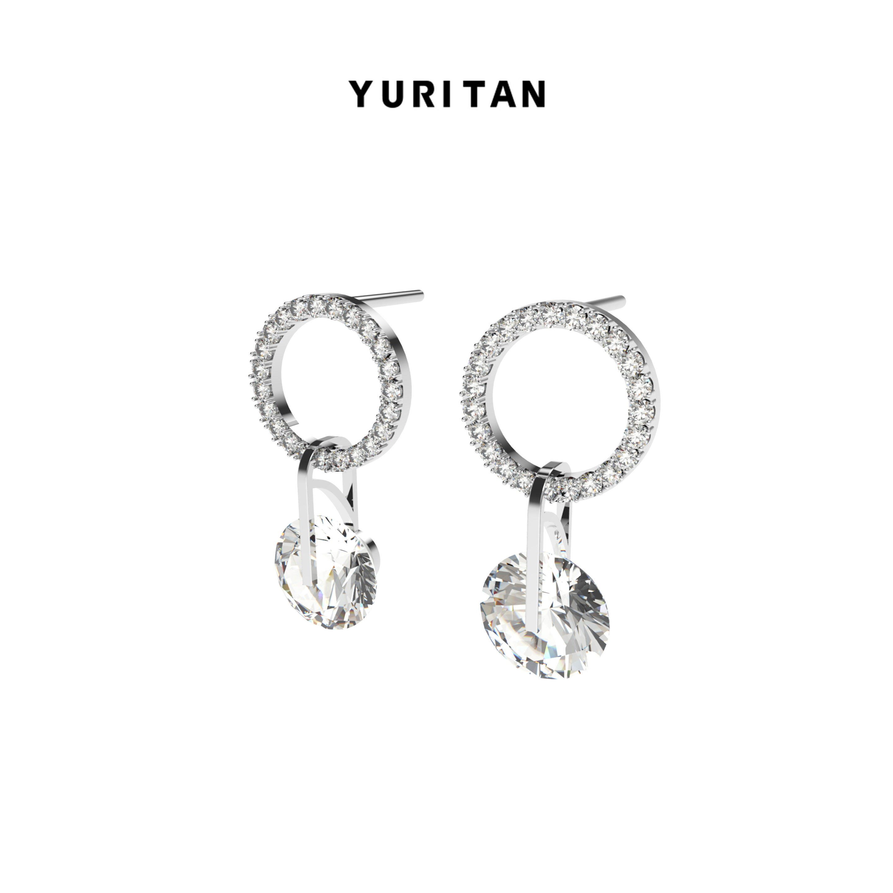 【蜜蜂惊喜社】YURITAN圆环锆石耳环