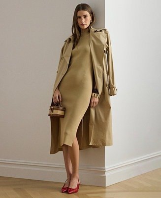 Lauren Ralph Lauren 罗纹修身针织连衣裙