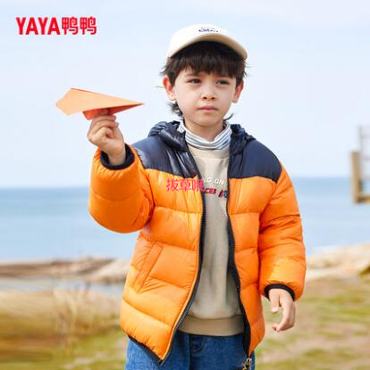 99元包邮！鸭鸭 2022年秋冬新款儿童90%白鸭绒面包羽绒服（110~160码）多色
