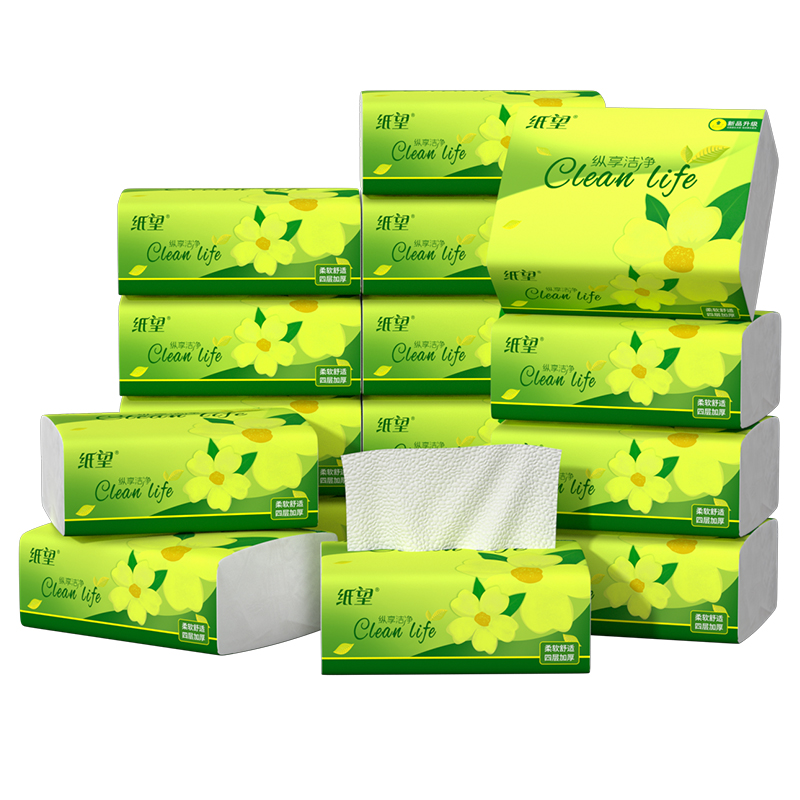 【部分下单0元】4层加厚抽纸*8包