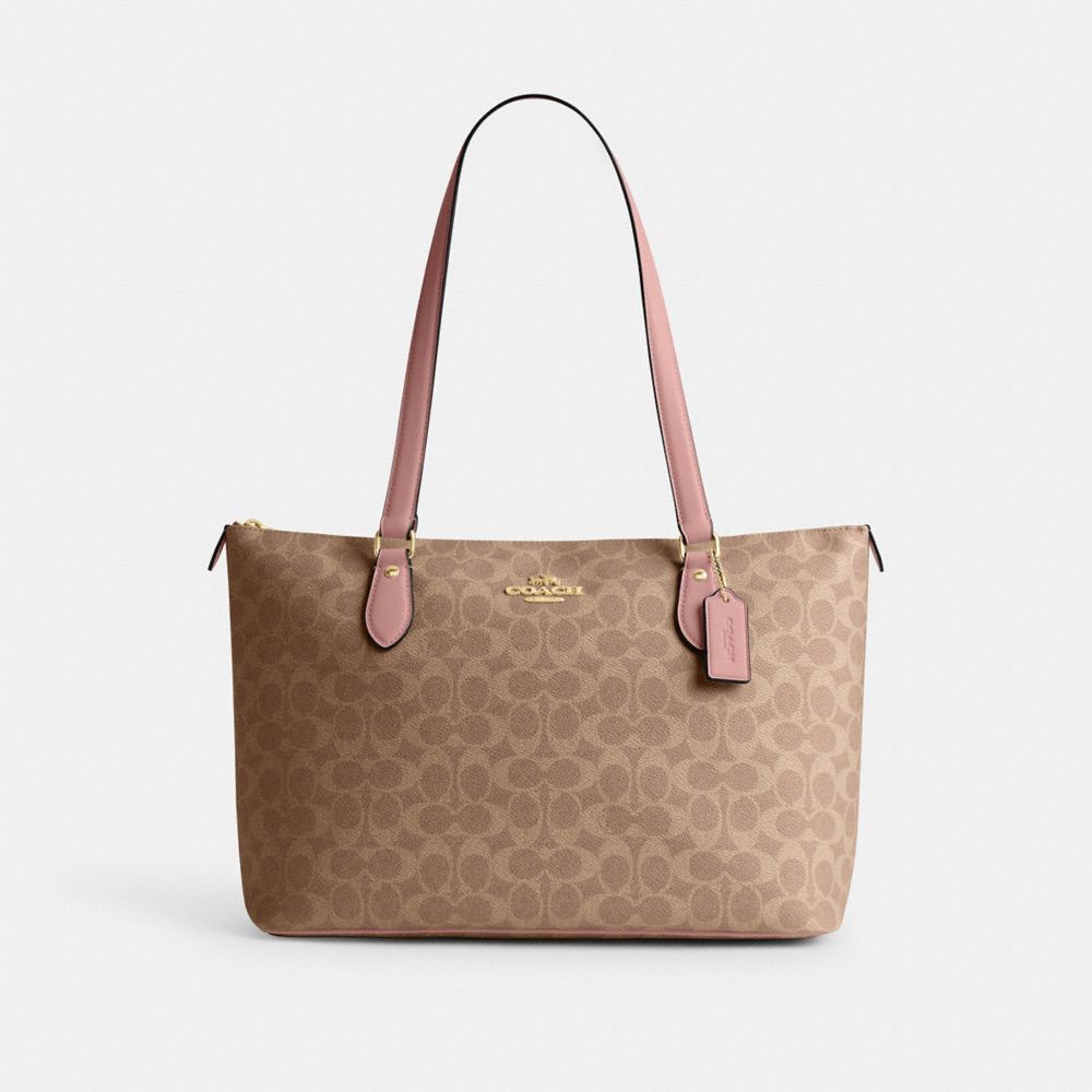 coach gallery tote bag in signature canvas CW381-IMXB0