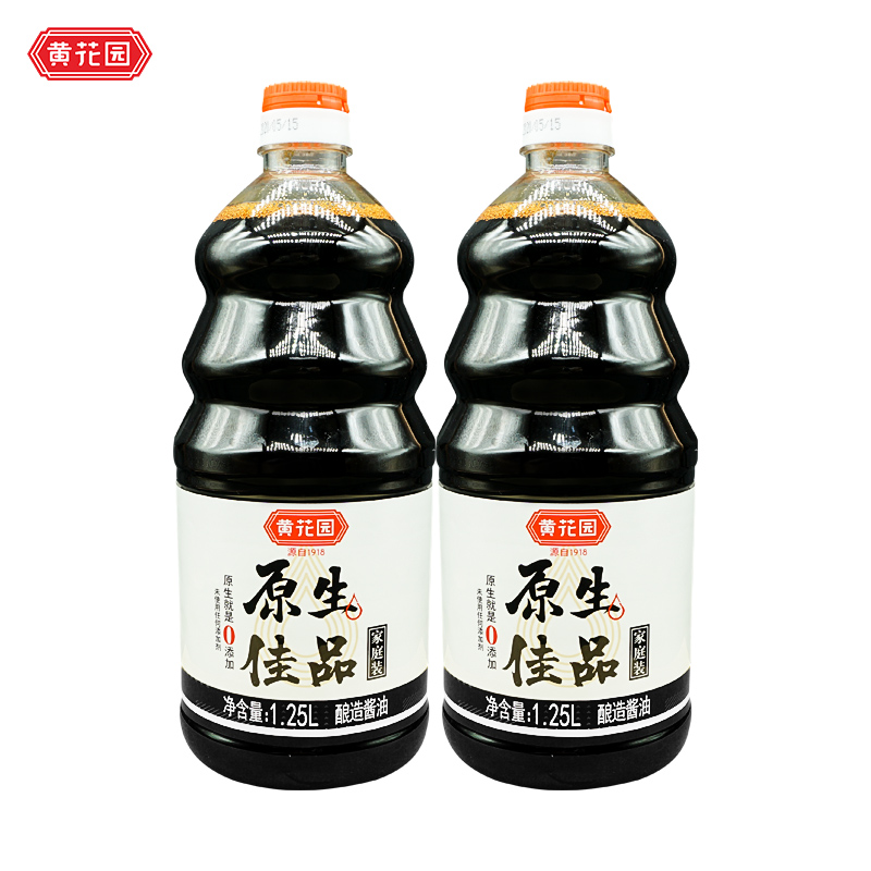 【黄花园】特级零添加酱油1.25L*2瓶