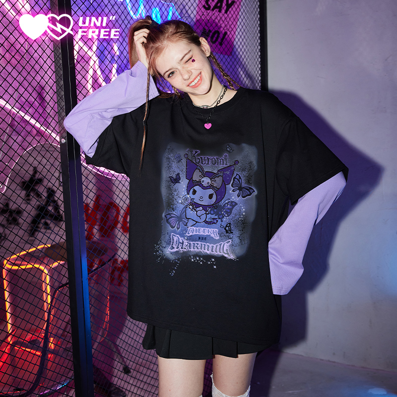 【酷洛米联名】UNIFREE假两件t恤