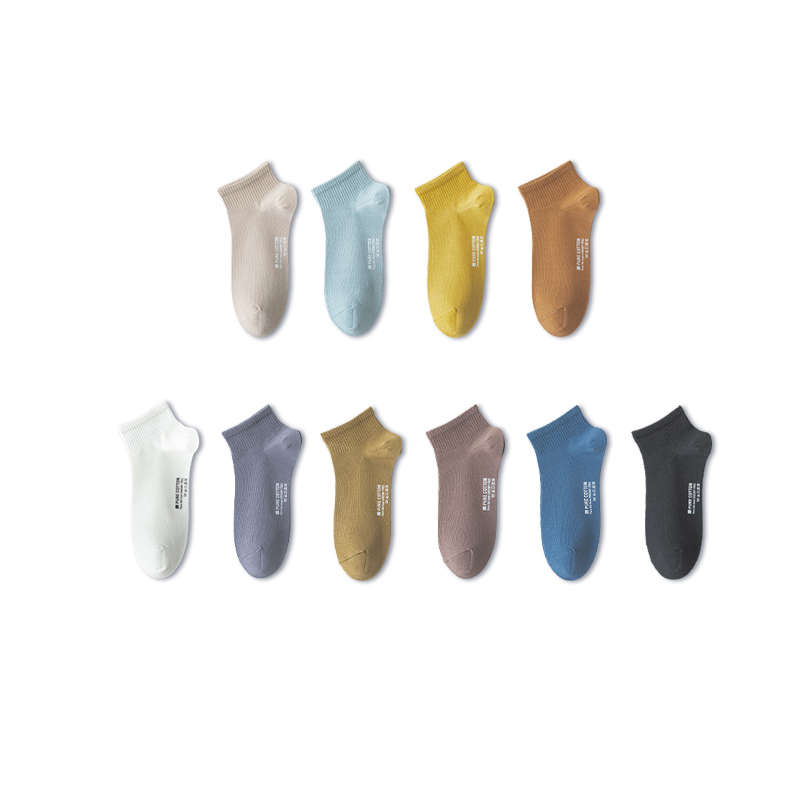 Deanfun/蝶安芬全棉男袜春秋款5双装