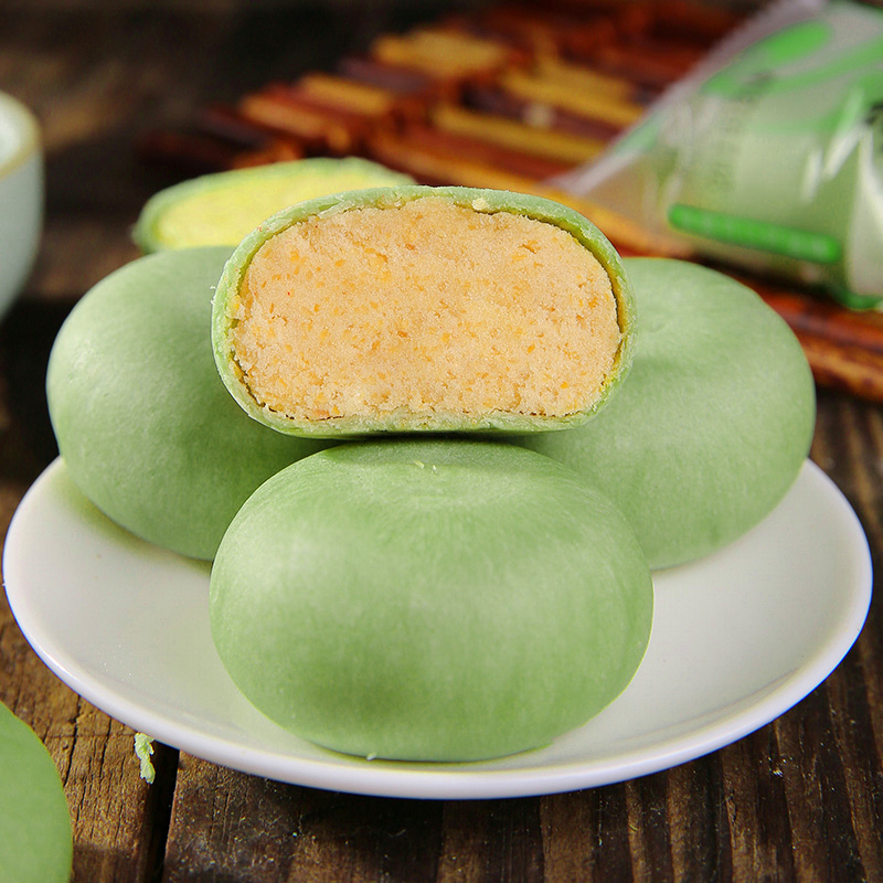 【返2元猫超卡】其妙抹茶绿豆馅饼500g/箱