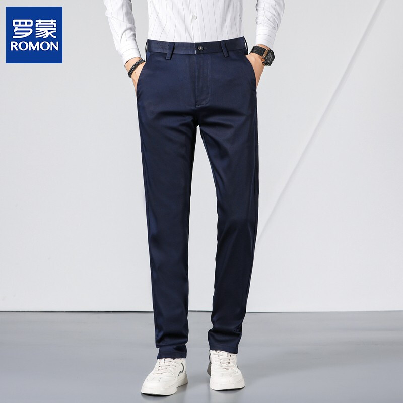 【JD专卖店】罗蒙  西裤男  藏青色厚款 29