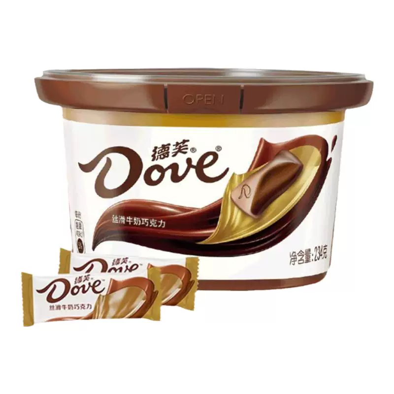 德芙234g碗装巧克力三口味可选
