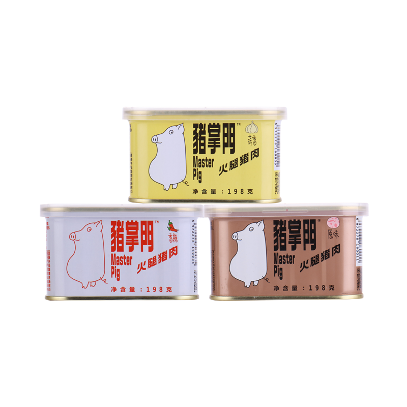猪掌门火腿午餐肉猪肉罐头198g*3