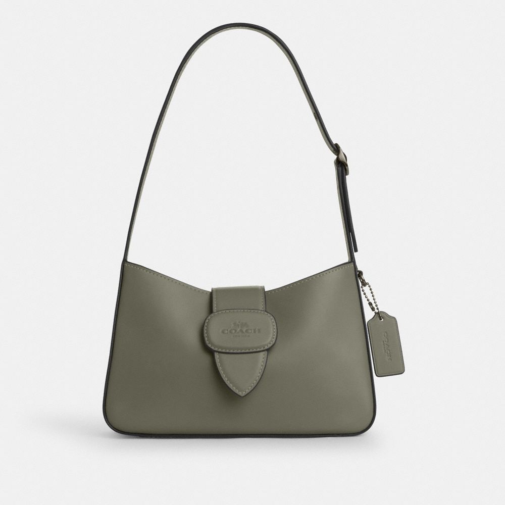 coach eliza shoulder bag with leather covered closure