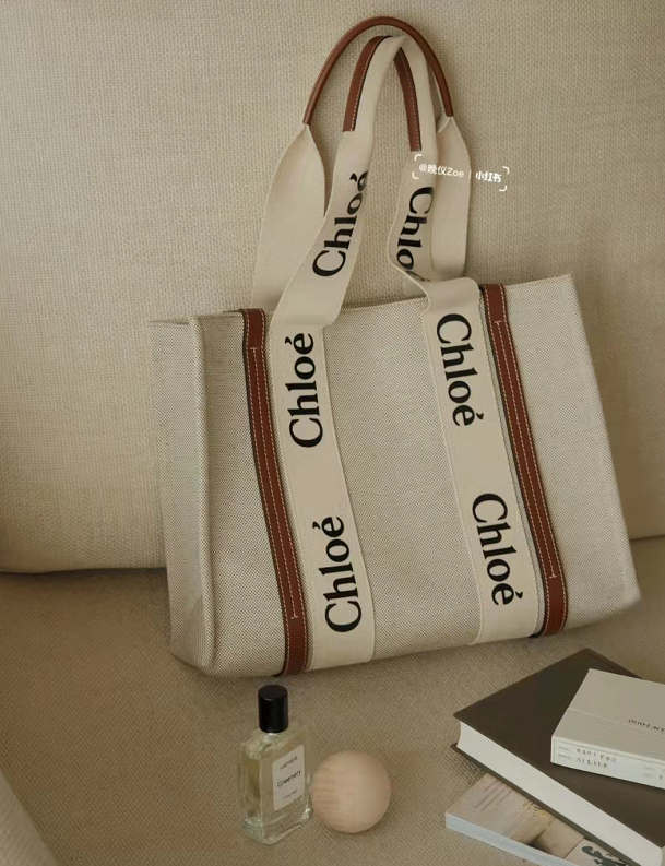 CHLOE 蔻依 Woody 中号帆布托特包，78折到手¥5382