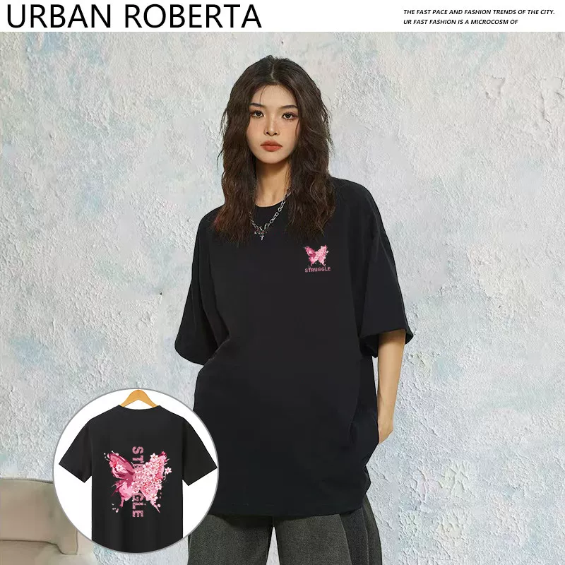 URBAN ROBERTA官方正品2026新款情侣休闲短袖高街设计感印花T恤YF