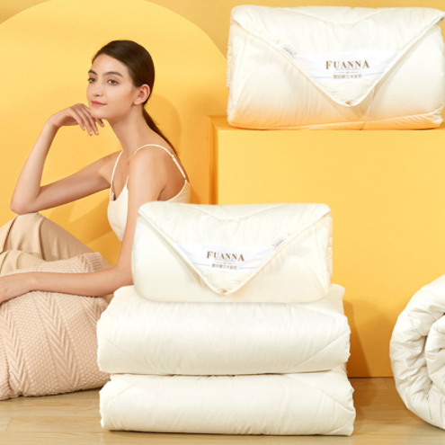 141.2元起包邮！富安娜 澳洲进口羊毛被抗菌保暖被芯 1.2~1.8床