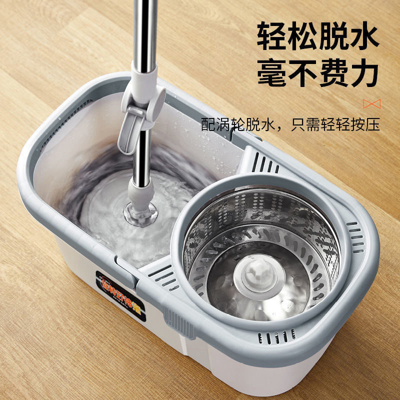 名桥 加大加厚旋转拖把干湿两用免手洗双驱拖把桶甩干墩布懒人拖地神器
