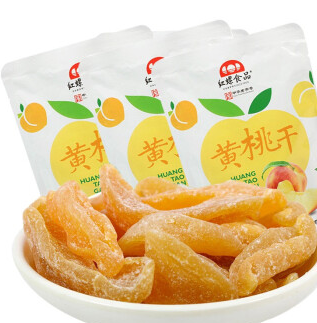 【仅限湖北】34元！红螺 黄桃干300g*3袋