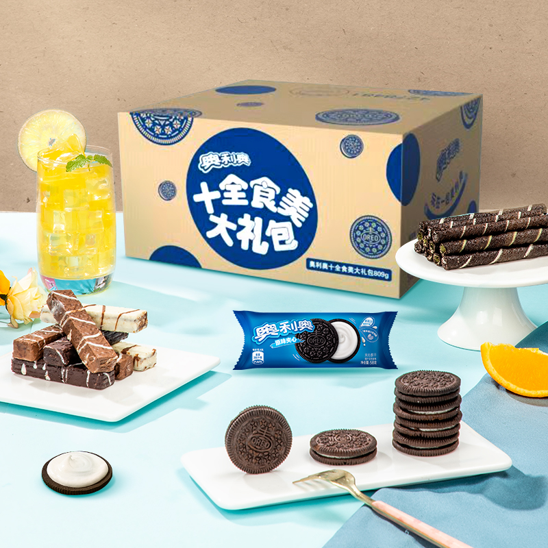 奥利奥夹心饼干巧克力味十全食美809g