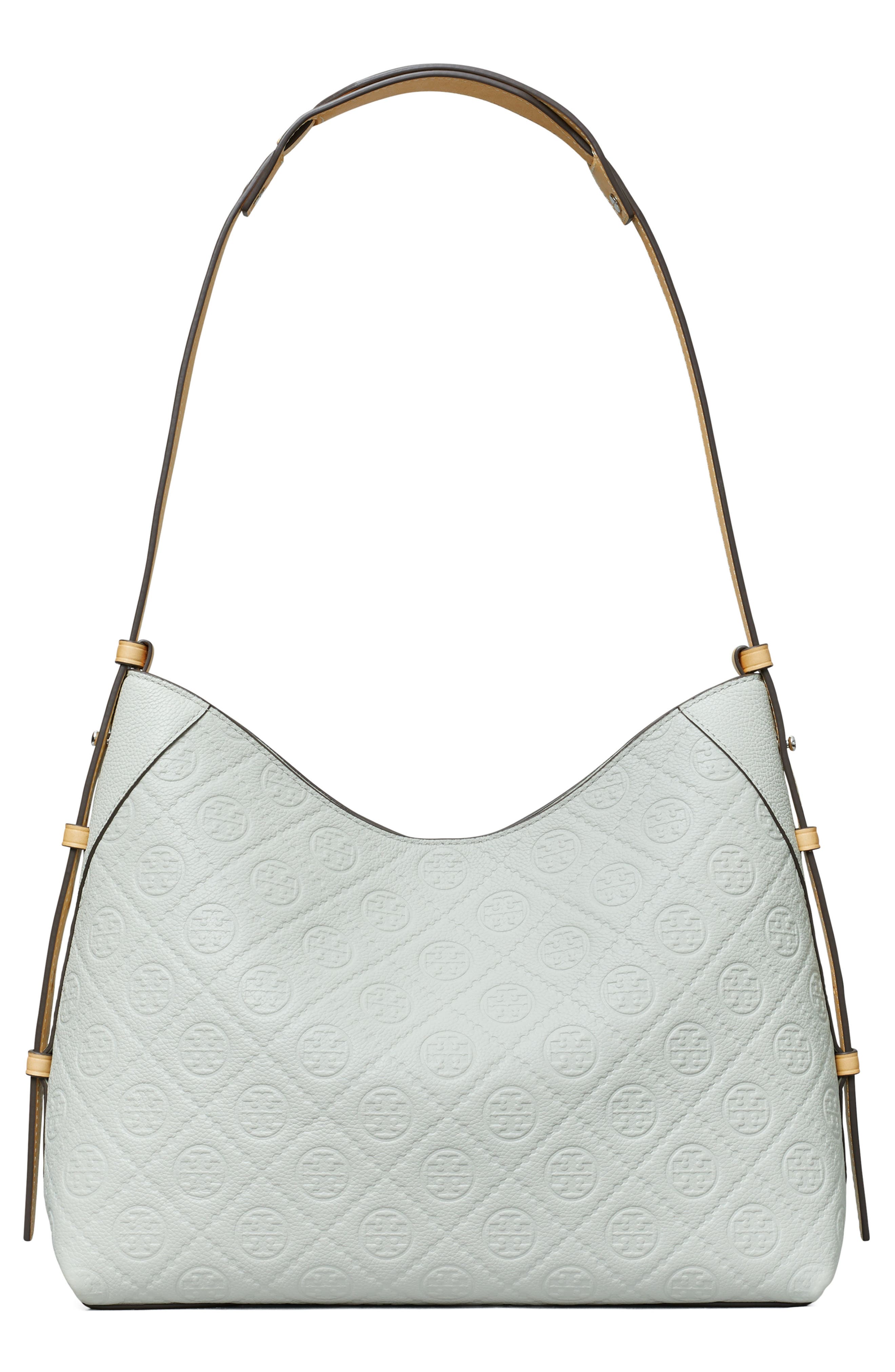 Tory Burch T Monogram Pebble Leather Messenger Bag