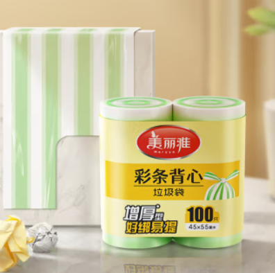2.83元！美丽雅 垃圾袋加厚加大 45*55cm*100只