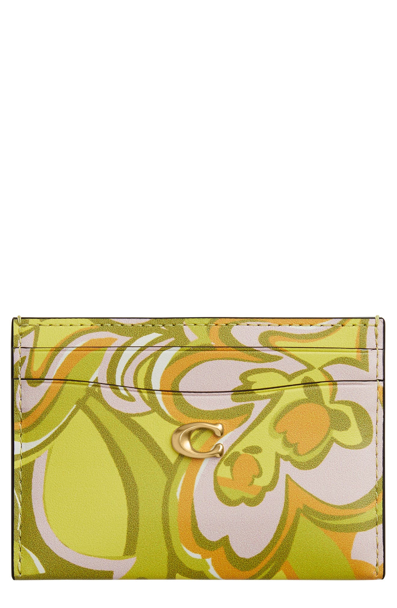 COACH Essential Paisley Print Leather Card Case