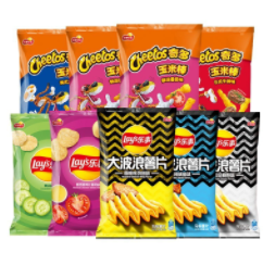 29.9元包邮！乐事 薯片新春大礼包400g （黄瓜味+原味+红烩味+鱿鱼味+鸡翅 ）