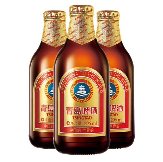 69元！青岛啤酒 小棕金 11度 296ml*24瓶