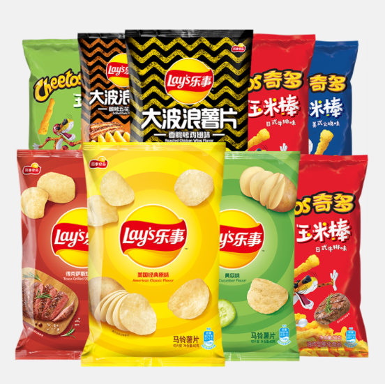 29.9元包邮！乐事 薯片零食礼包9包400g