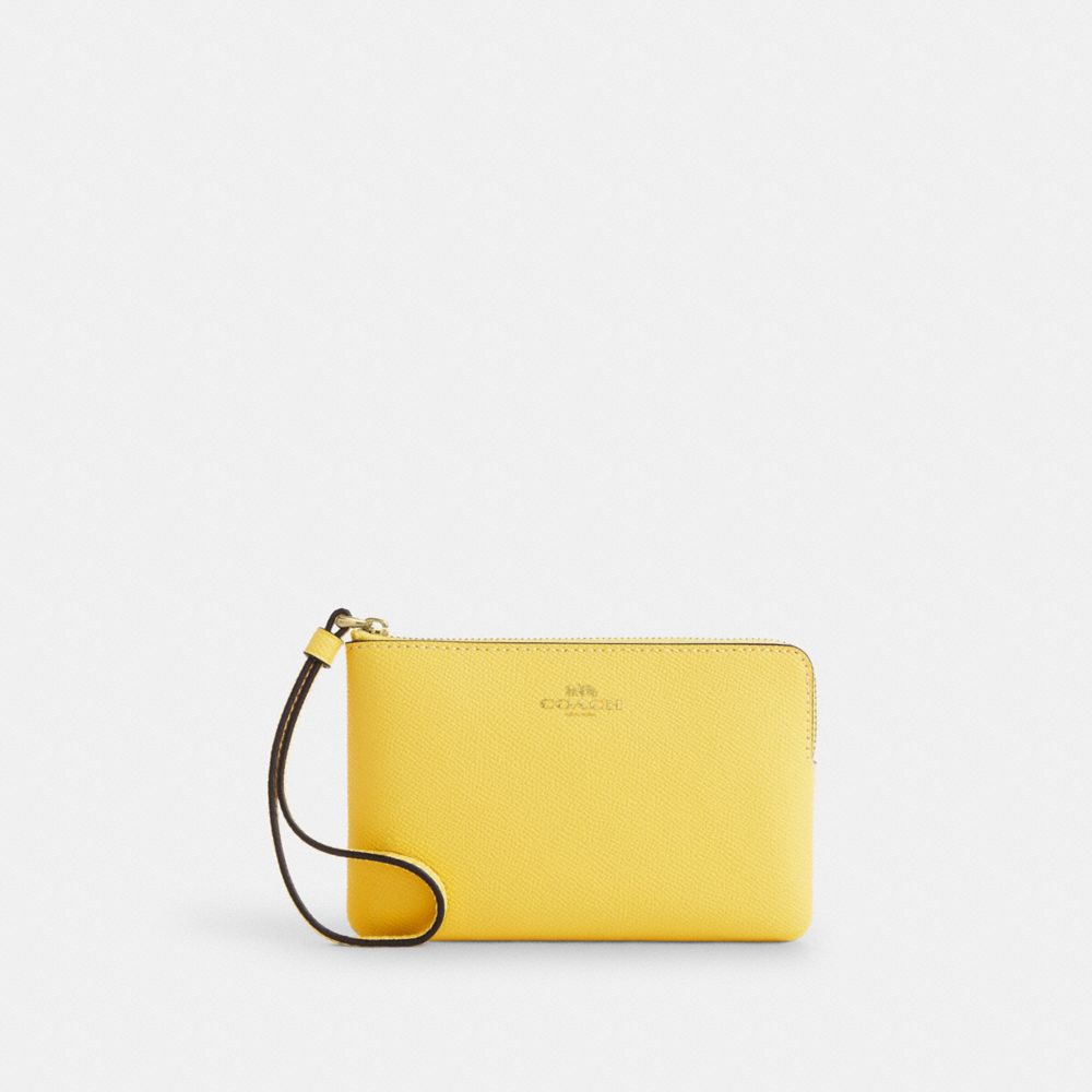 coach corner zip wristlet CV396-IMYLW