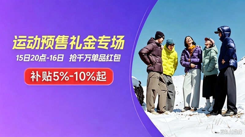 天猫 运动户外预售礼金