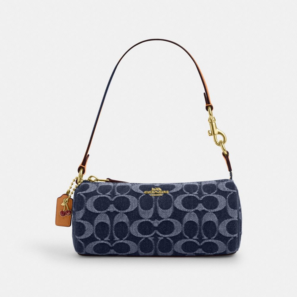 coach nolita barrel bag in signature denim CZ459-IMXIA