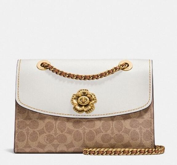 coachparker26山茶花单肩包