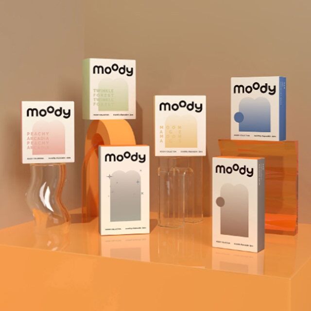 moody隐形近视眼镜美瞳月抛2片