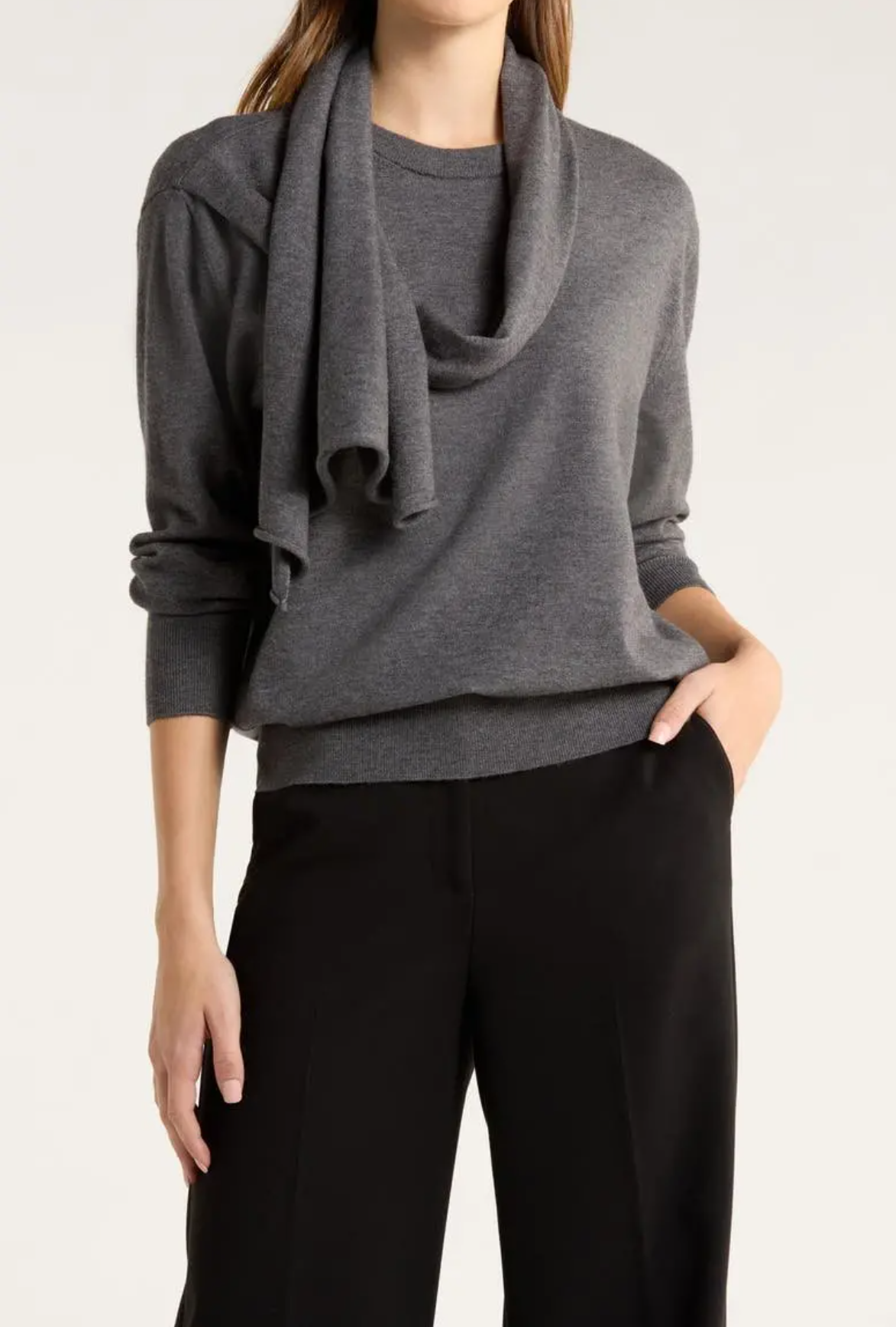 Halogen Scarf Neck Sweater