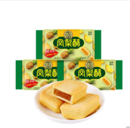 26.9元包邮！徐福记 湾风味零食包馅凤梨酥 184g*3袋
