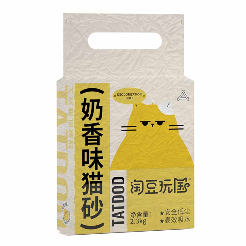 淘豆玩国混合豆腐猫砂除臭无尘豆腐砂可冲厕所TATDOD