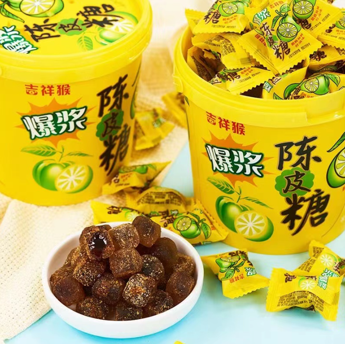19.9元包邮！网红爆浆夹心陈皮话梅软糖238g