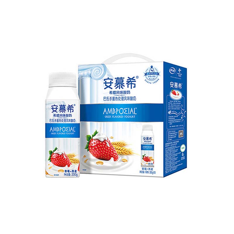 【伊利】安慕希草莓燕麦酸奶200g*10瓶