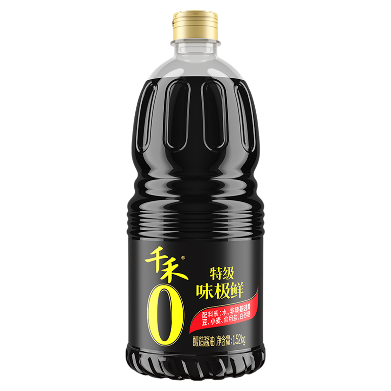 千禾特级味极鲜1.52kg酿造酱油蒸鱼生抽