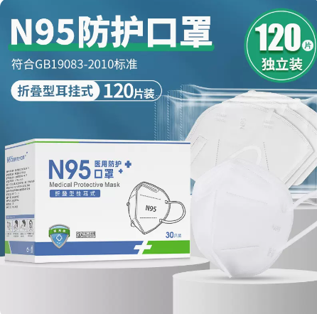 40元包邮！华药堂 N95医用防护口罩 独立包装60只