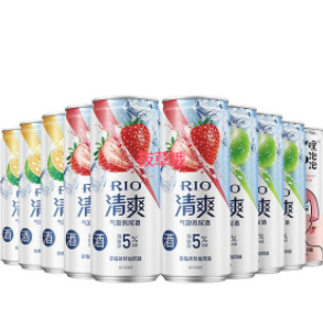 49元包邮！rio鸡尾酒10罐+4罐气泡水