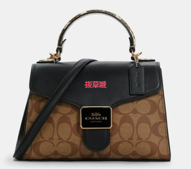 2色!Coach蔻驰Pepper Satchel 老花单肩包,4折$159
