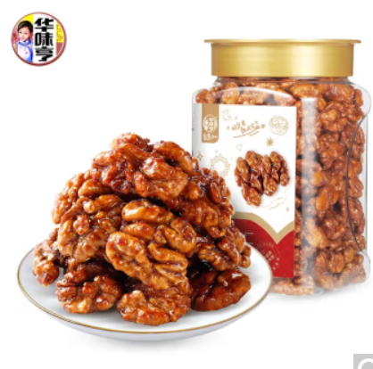 【有券的上】19.9元包邮！华味亨 琥珀核桃仁 500g/罐