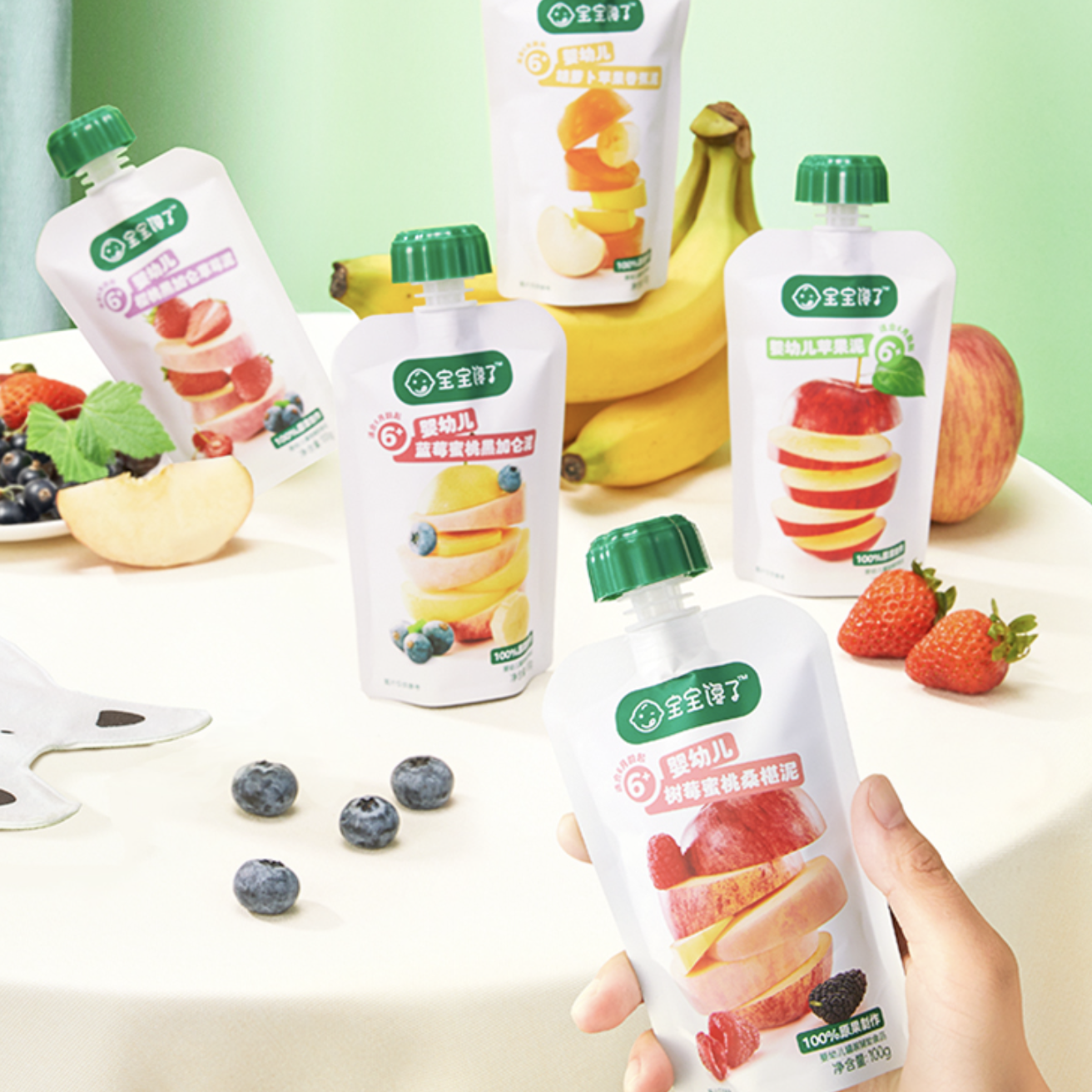 宝宝馋了无添加果泥原味米饼21g水果溶豆