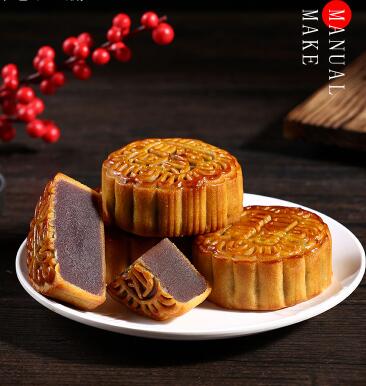 5.9元包邮！好溢美月饼纯豆沙馅6枚